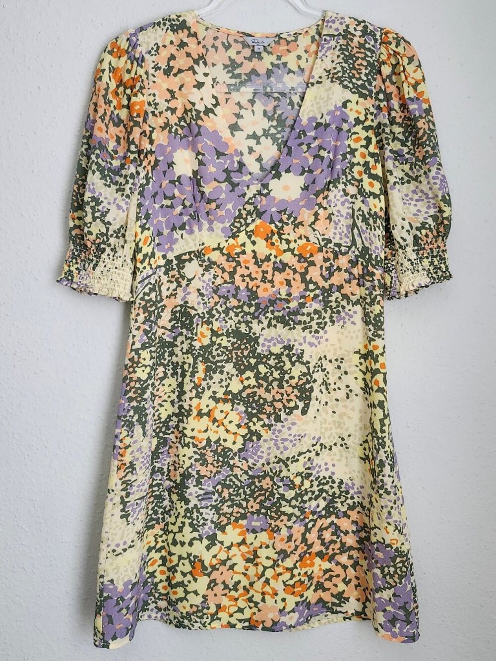 RAILS Roma Mini Dress in Gardenia Floral XS Whimsy Romantic